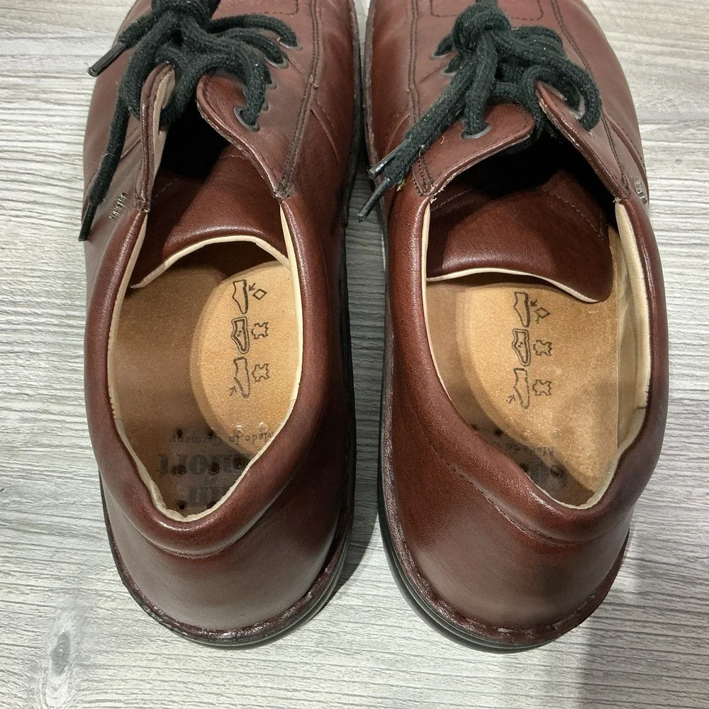 Finn Comfort German Leather Comfort Shoes Sneakers Brown Mens Size 11.5 W Wide